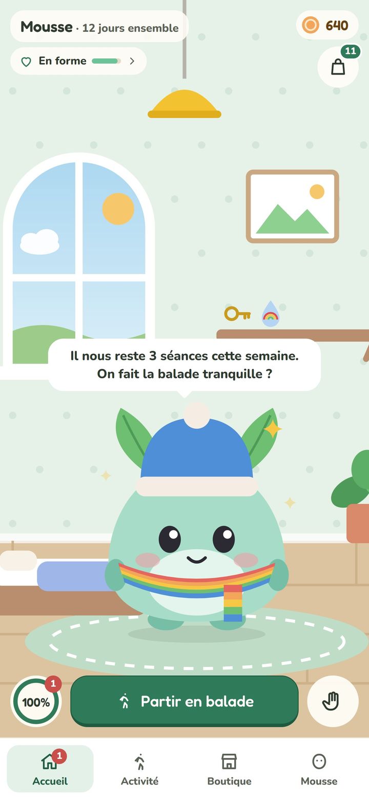 Accueil de Sooky : le compagnon chez lui propose la balade du jour